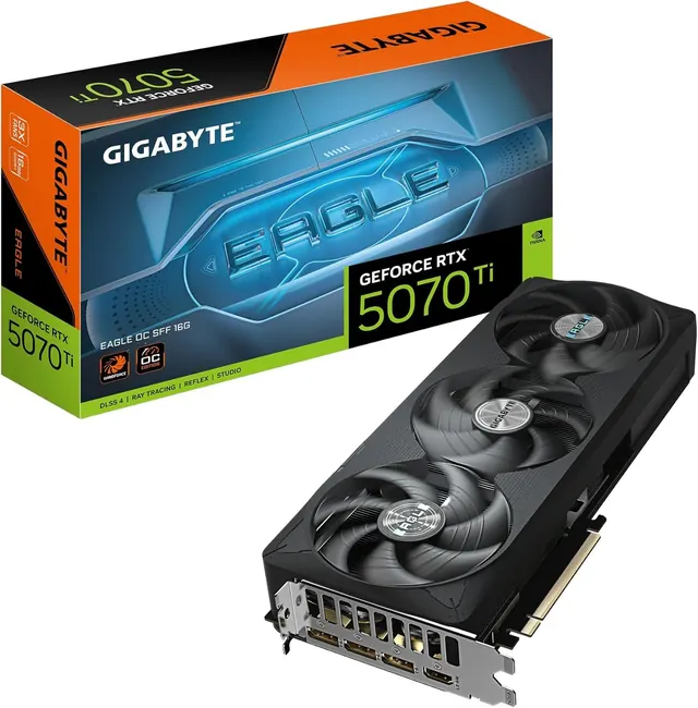 Gigabyte GeForce RTX 5070 Ti EAGLE OC SFF: 16 ГБ GDDR7, 256-бит, GV-N507TEAGLE OC-16GD