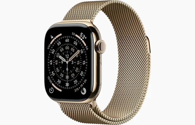 Apple Watch Series 11 46 мм: GPS, титановый корпус Gold, Milanese Loop M/L