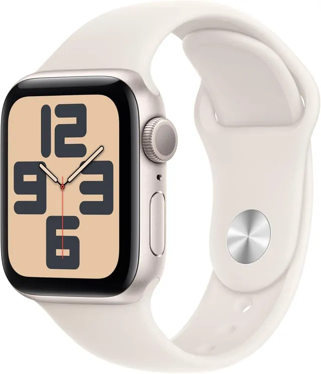 Apple Watch SE (2-го поколения) GPS 40 мм, алюминий «сияющая звезда», спортивный ремешок S/M