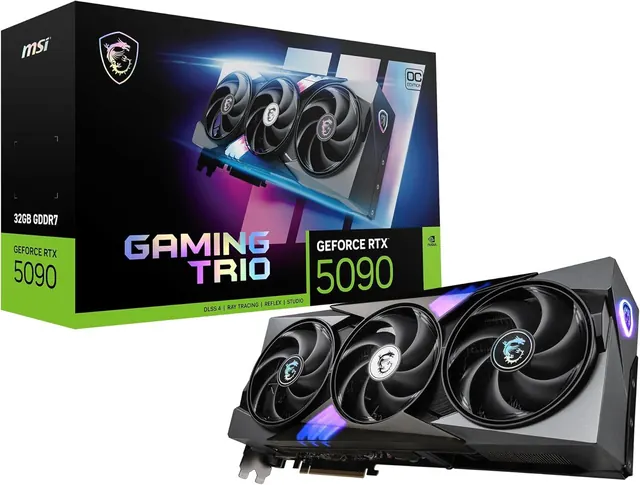 MSI GeForce RTX 5090 GAMING TRIO OC: 32 ГБ GDDR7, 512-бит, PCI Express 5.0