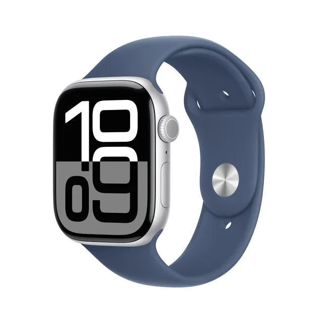 Apple Watch Series 10, 46 мм, серебристый корпус, GPS, ремешок Milanese Loop