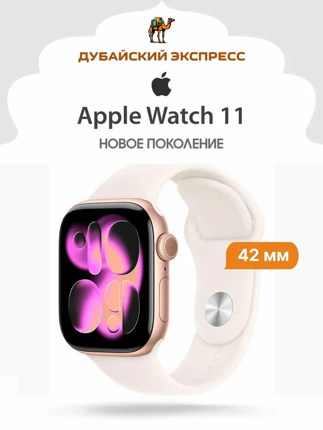 Apple Watch Series 11: GPS, 42 мм, розовое золото, ремешок Light Blush S/M