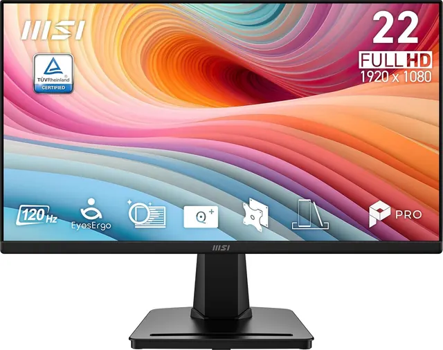 MSI PRO MP225 E12VL: 21,45", Full HD, 120 Гц, черный