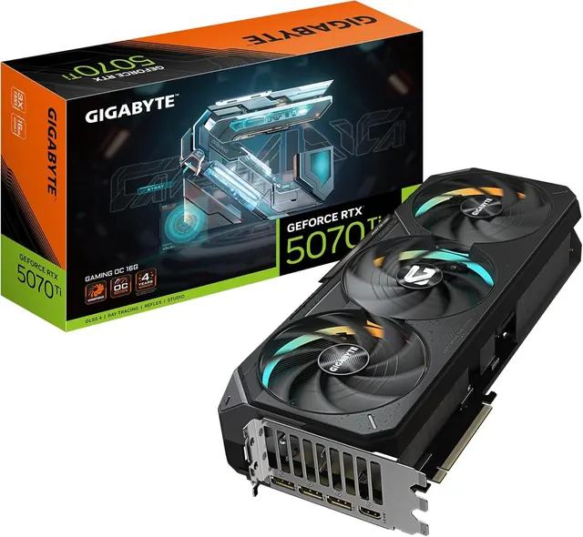 Gigabyte GeForce RTX 5070 Ti GAMING OC: 16 ГБ GDDR7, 256-бит, PCIe 5.0