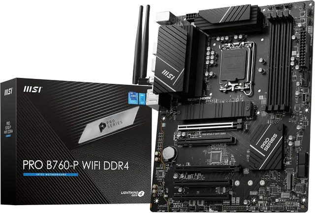 MSI PRO B760-P WiFi DDR4: ATX, Wi‑Fi, 4 слота DDR4 до 128 ГБ