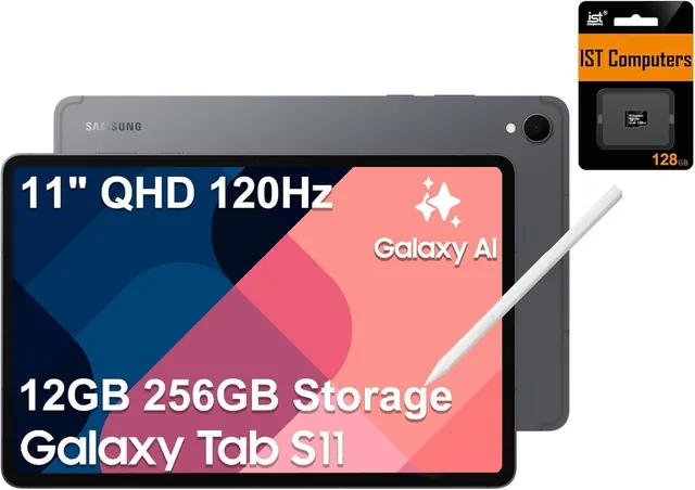 Планшет Samsung Galaxy Tab S11 12/128 ГБ, 11", Dynamic AMOLED 2X, серый