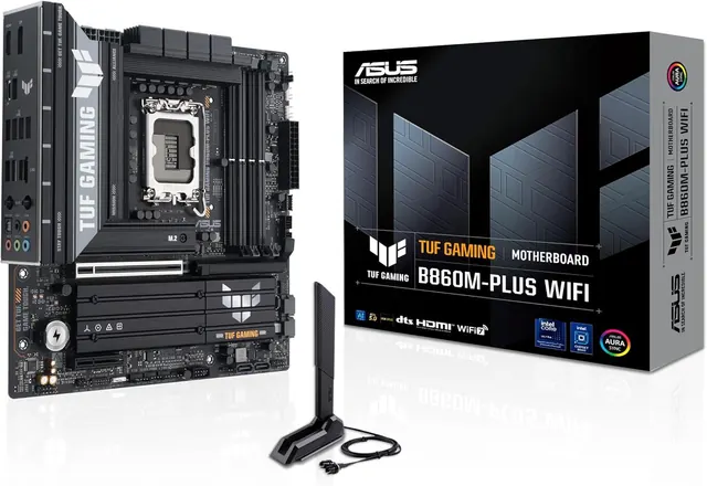 ASUS TUF Gaming B860M-PLUS WiFi: LGA 1851, DDR5, Wi‑Fi 7, mATX