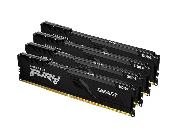 Kingston FURY Beast: 128 ГБ (4×32 ГБ), DDR5 5200 MT/s, DIMM 288-pin, черный