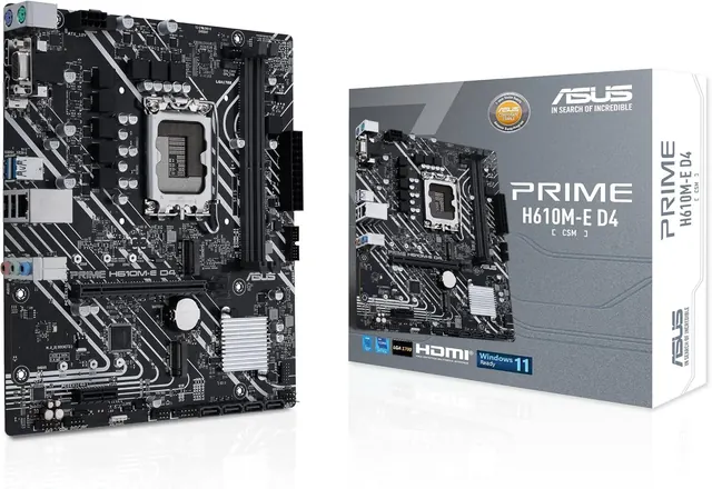 ASUS PRIME H610I-PLUS D4-CSM: Mini-ITX, LGA 1700, DDR4, M.2, 1 Gb Ethernet
