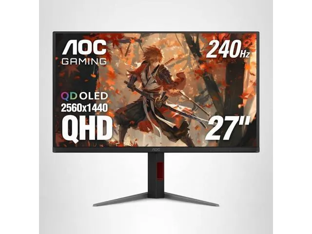 AOC Q27G4ZD: 27", QD OLED, 2560 × 1440, 240 Гц, черный