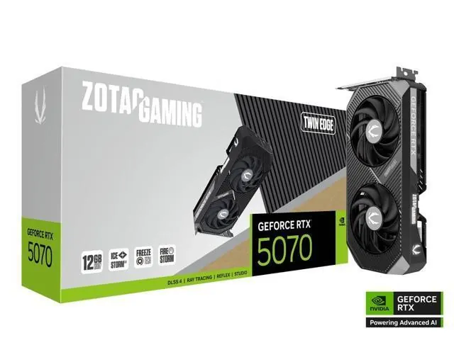 Zotac GeForce RTX 5070 TWIN EDGE: 12 ГБ GDDR7, PCI Express 5.0 x16, ATX