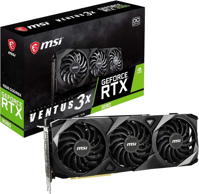 MSI GeForce RTX 3080 VENTUS 3X OC: 10 ГБ GDDR6X, 320-бит, HDMI 2.1/3x DisplayPort 1.4a