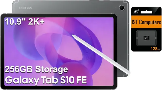 Samsung Galaxy Tab S10 FE 10.9" — 8 ГБ / 128 ГБ + 128 ГБ SD, S Pen, IP68, серый