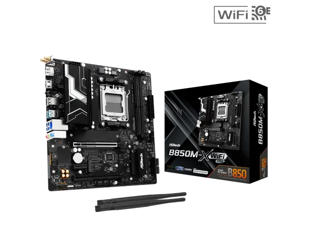 ASRock B850M-X WiFi R2.0: Micro ATX, AM5, DDR5, Wi‑Fi 6E