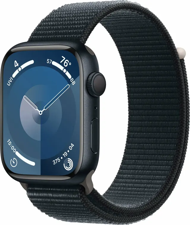 Apple Watch Series 9: GPS, 45 мм, алюминиевый корпус «тёмная ночь»