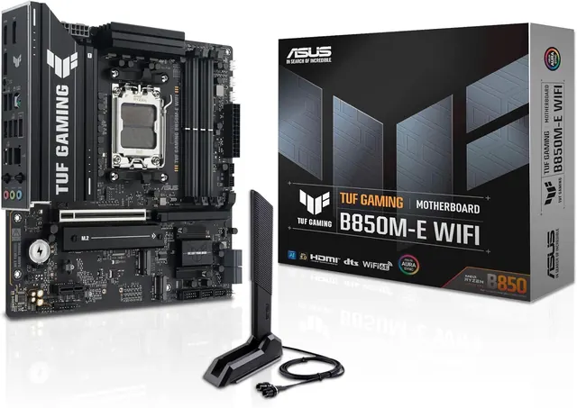 ASUS TUF Gaming B850M-E WiFi: Micro ATX, AMD AM5, Wi-Fi 6E, PCIe 5.0