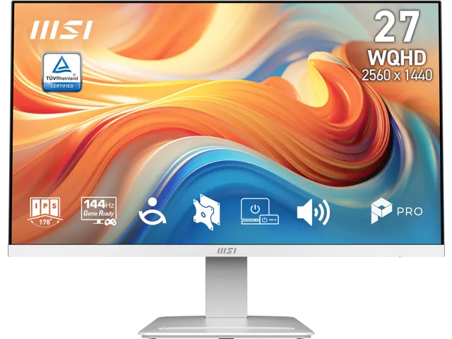 MSI PRO MP273QW E14: 27", WQHD 2560 × 1440, 144 Гц, белый