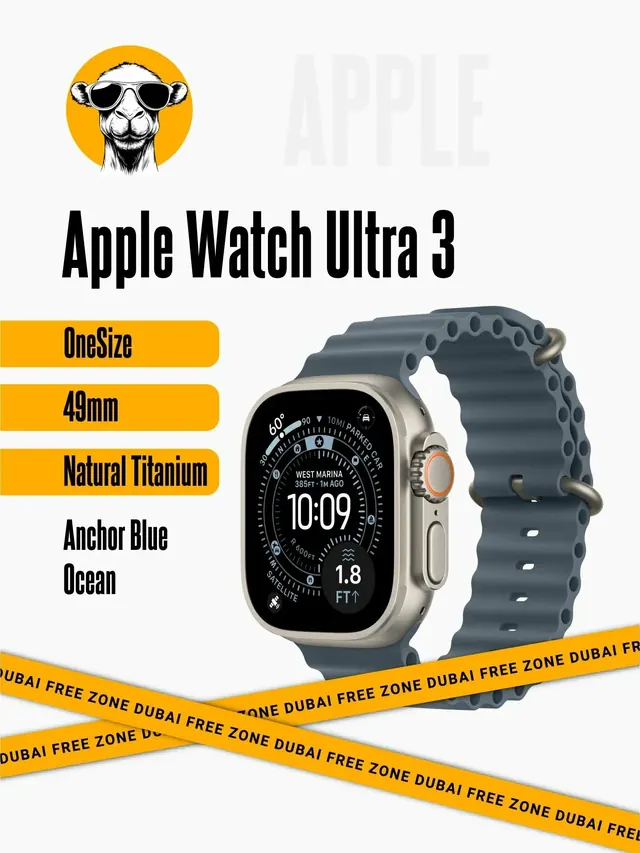 Apple Watch Ultra 3: синий, ремешок Ocean Band Anchor Blue