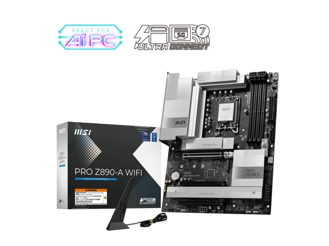 MSI PRO Z890-A WIFI: ATX, Wi‑Fi 7, DDR5, Thunderbolt 4