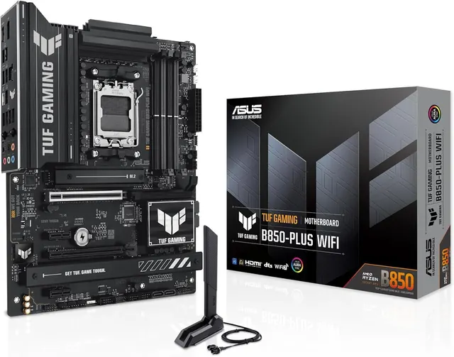 ASUS TUF GAMING B850-PLUS WIFI: ATX, AMD AM5, Wi‑Fi 7, PCIe 5.0