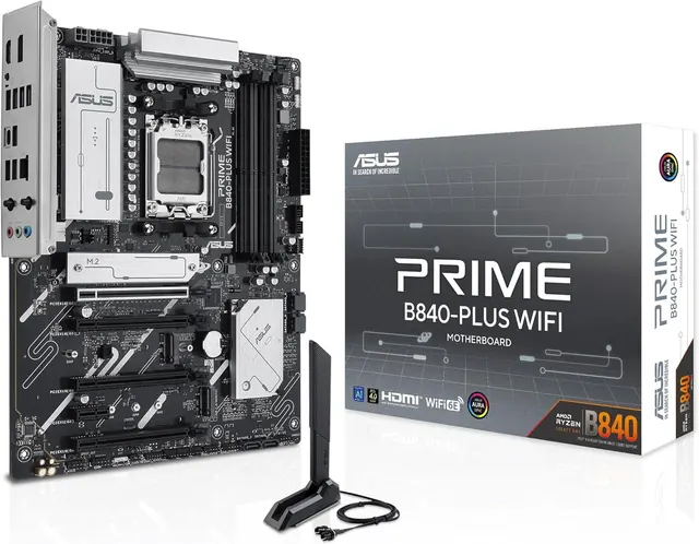ASUS PRIME B840-PLUS WIFI: ATX, AM5, Wi‑Fi 6E, PCIe 4.0