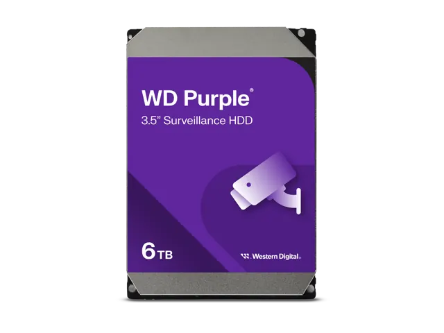 Western Digital WD64PURZ: 6 ТБ, 3,5", SATA, Purple