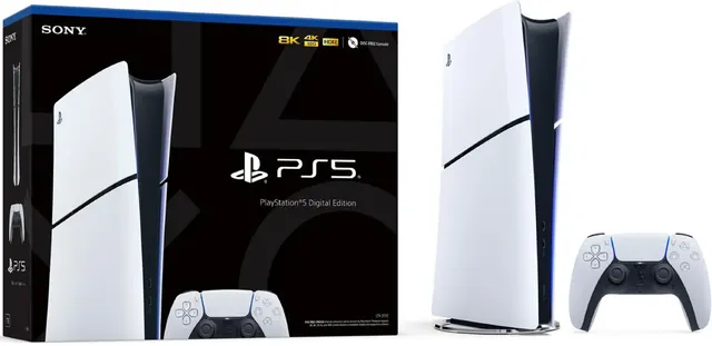 Sony PlayStation 5 Slim Digital Edition: 825 ГБ SSD, белый
