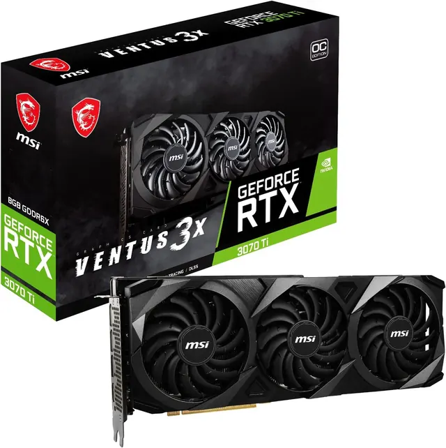 MSI GeForce RTX 3070 Ti VENTUS 3X 8G OC: 8 ГБ GDDR6X, 256-бит, HDMI 2.1