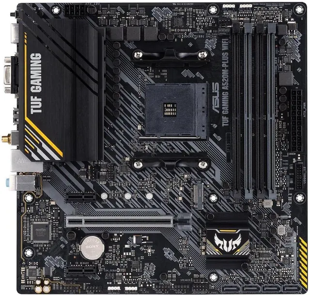 ASUS TUF GAMING A520M-PLUS WIFI: AMD AM4, microATX, 802.11ac Wi‑Fi