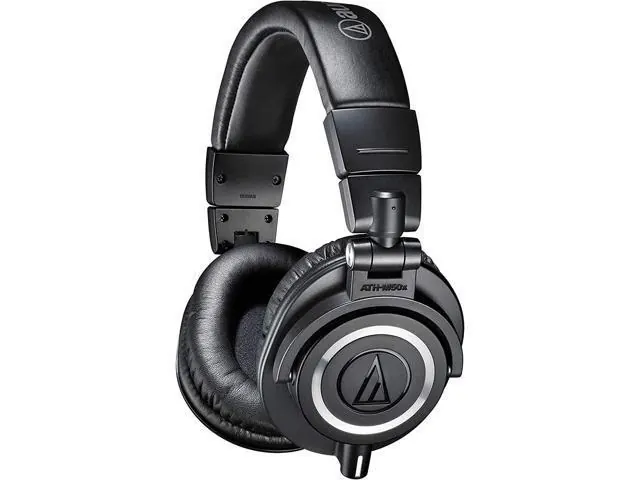 Audio-Technica ATH-M50X — студийные мониторные наушники, черные, 45 мм, съемный кабель