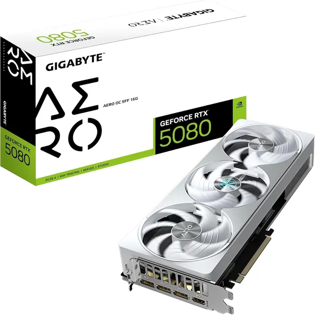 Gigabyte GeForce RTX 5080 AERO OC SFF: 16 ГБ GDDR7, 256-бит, PCIe 5.0
