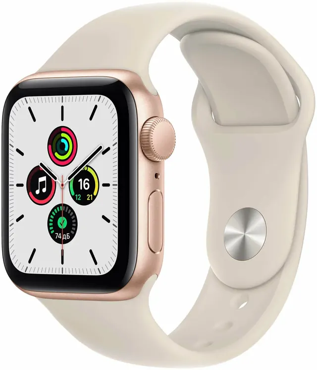 Apple Watch SE: 40 мм, GPS, алюминиевый корпус, золотистый