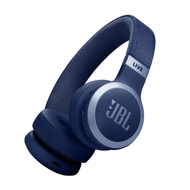 Беспроводные накладные наушники JBL Live 670NC с адаптивным шумоподавлением, синие