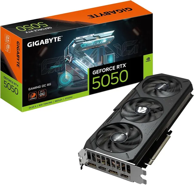 Gigabyte GeForce RTX 5050 GAMING OC: 8 ГБ GDDR6, 128-бит, WINDFORCE, GV-N5050GAMING OC-8GD