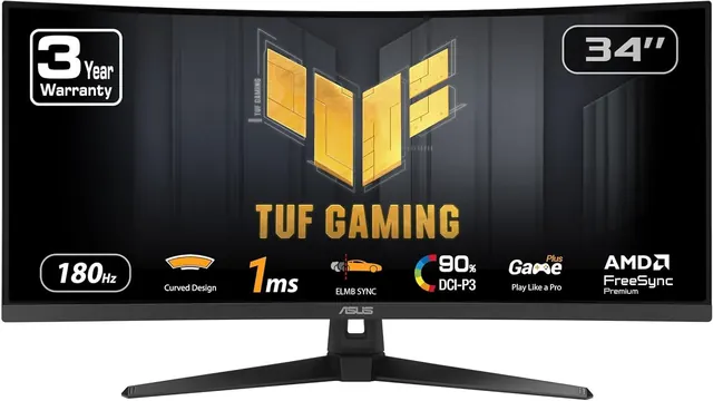 ASUS VG34VQ3B: 34", QHD 3440×1440, 180 Гц, изогнутый 21:9