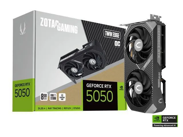 Zotac GeForce RTX 5050 TWIN EDGE OC: 8 ГБ GDDR6, PCI Express 5.0 x8, ATX