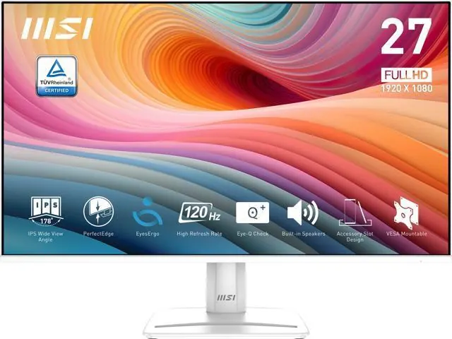 MSI PRO MP275W E2: 27", Full HD, 120 Гц, IPS, белый