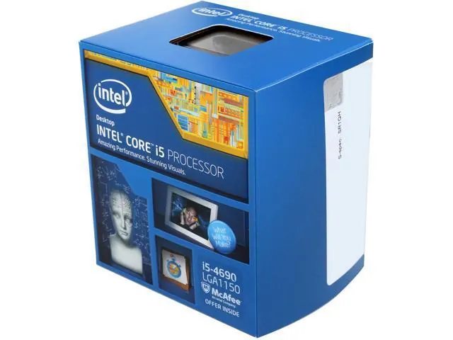 Intel Core i5-4690: 3,5 ГГц, Turbo Boost 3,9 ГГц, LGA 1150