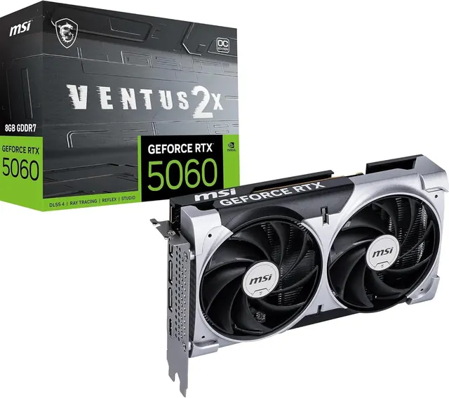 MSI GeForce RTX 5060 8G VENTUS 2X OC: 8 ГБ GDDR7, PCIe 5.0, 3x DisplayPort 2.1b, HDMI 2.1b