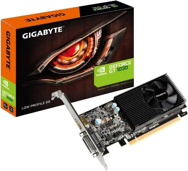 Gigabyte GV-N1030D4-2GL: 2 ГБ DDR4, Low Profile, HDMI, DVI-D