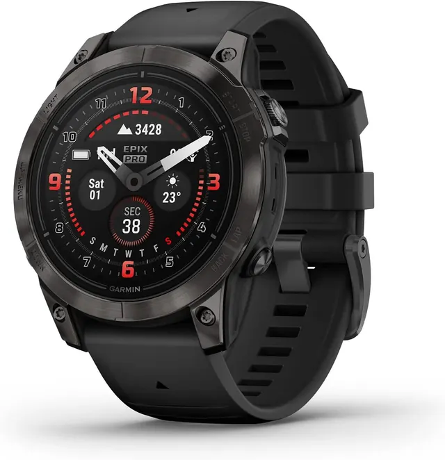 Garmin epix Pro (Gen 2) Sapphire Edition, 47 мм — AMOLED, сапфировое стекло, титановый безель