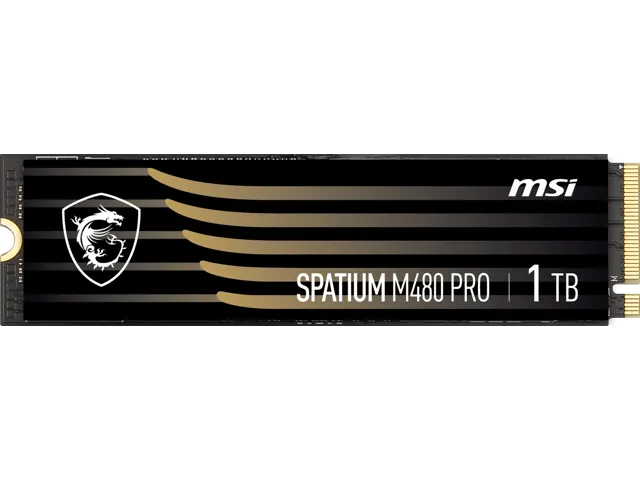 MSI SPATIUM M480: 1 ТБ, M.2 2280, PCIe 4.0 x4, NVMe 1.4