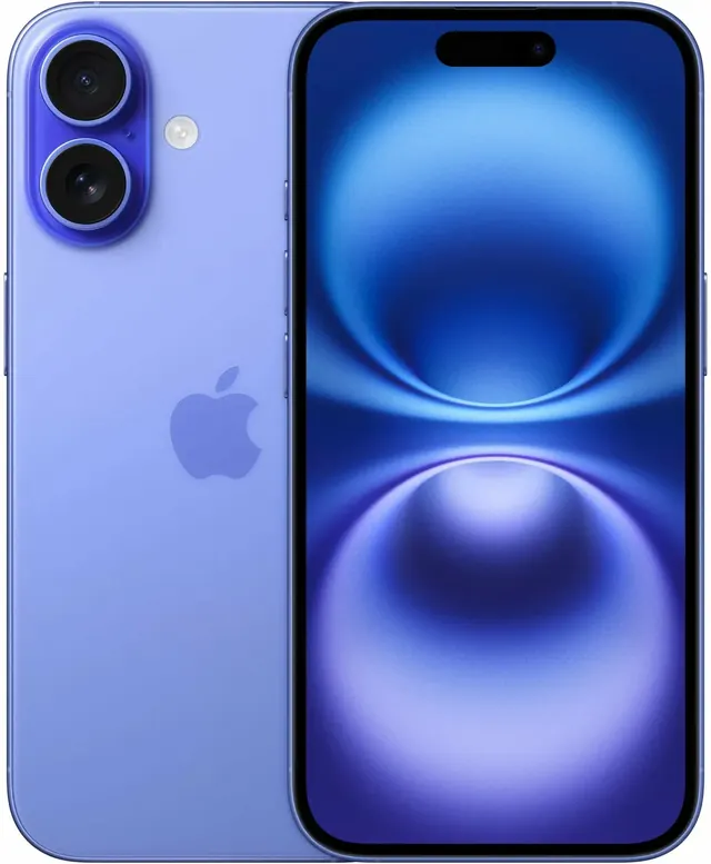 Apple iPhone 16: 128 ГБ, 6,1", синий, eSIM