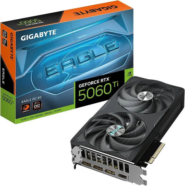 Gigabyte GeForce RTX 5060 Ti EAGLE OC: 8 ГБ GDDR7, PCIe 5.0, GV-N506TEAGLE OC-8GD