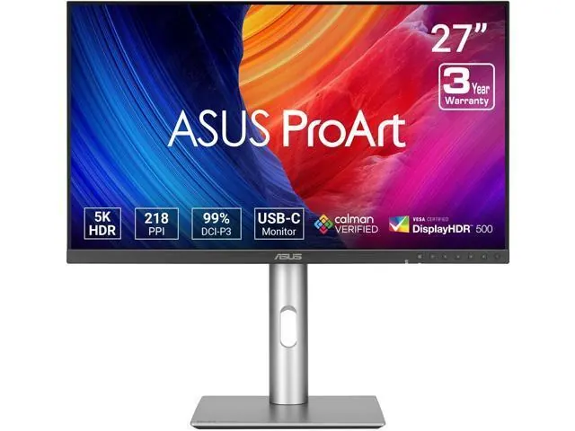 ASUS ProArt Display PA27JCV: 27", 5K 5120 × 2880, IPS, USB-C PD 96 Вт