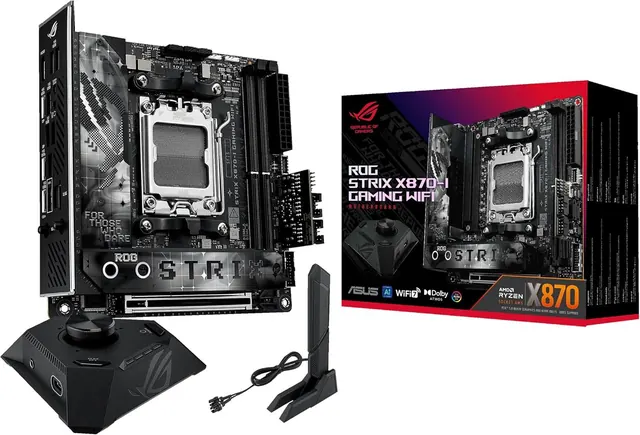 ASUS ROG STRIX X870-I GAMING WIFI: Mini ITX, AMD AM5, Wi‑Fi 7, USB4