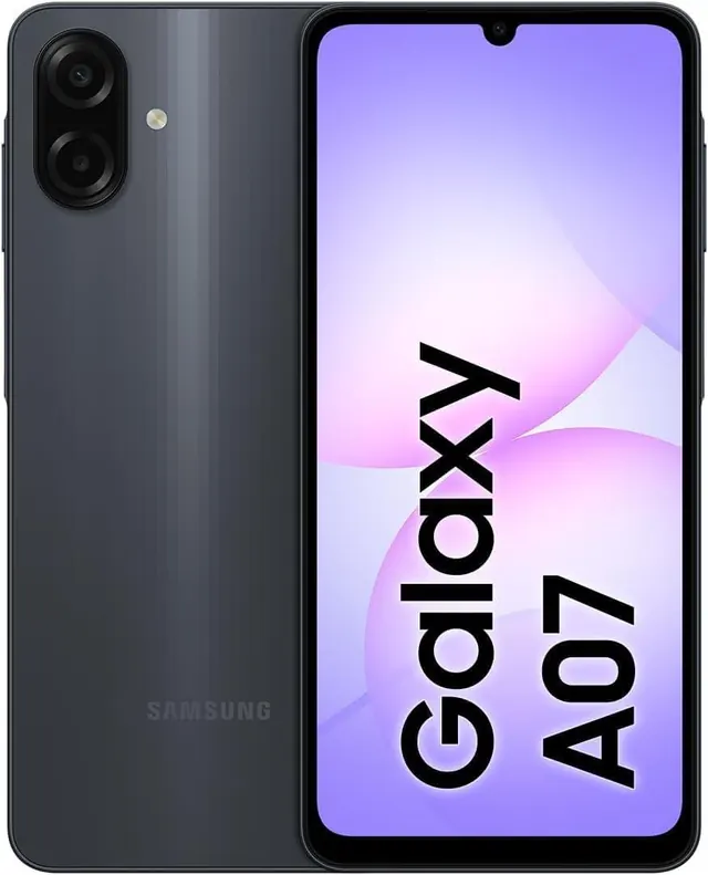 Samsung Galaxy A07 4G Ai (128GB + 4GB) - Черный, 6.7" экран, 50МП камера