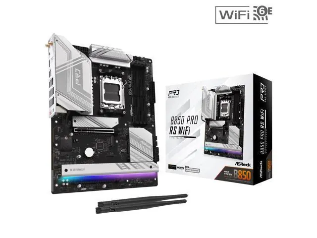 ASRock B850 PRO RS WIFI: ATX, AM5, Wi‑Fi 6E