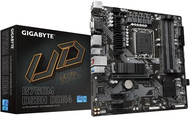 Gigabyte B760M DS3H DDR4: LGA 1700, DDR4, 2x PCIe 4.0 M.2, 2.5GbE