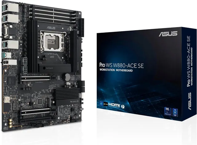 ASUS Pro WS W880-ACE SE: LGA1851, ATX, DDR5, Thunderbolt 4, 2x 2.5 GbE